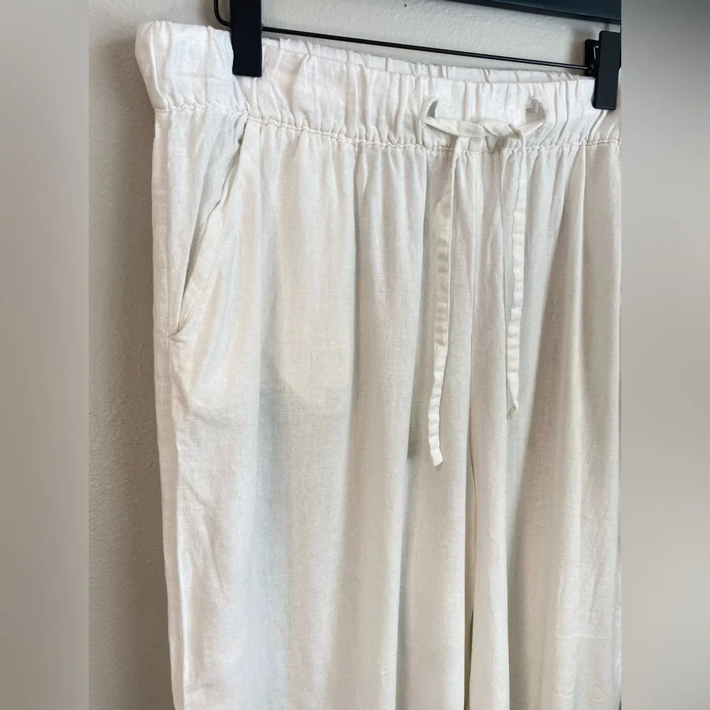 AVA & VIV Plus Size  Pants White‎ Linen Drawstring Pants
Size XXL - Picture 5 of 12